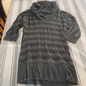 Silver glitter sparkle stripped sweater